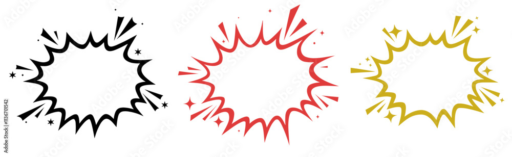 Comic Style Explosion Bubble Vector Comic Style Explosion Bubble Vector