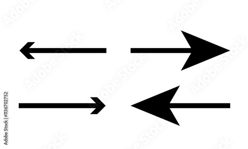 Black Arrow Sings and Symbol Design by Illustration