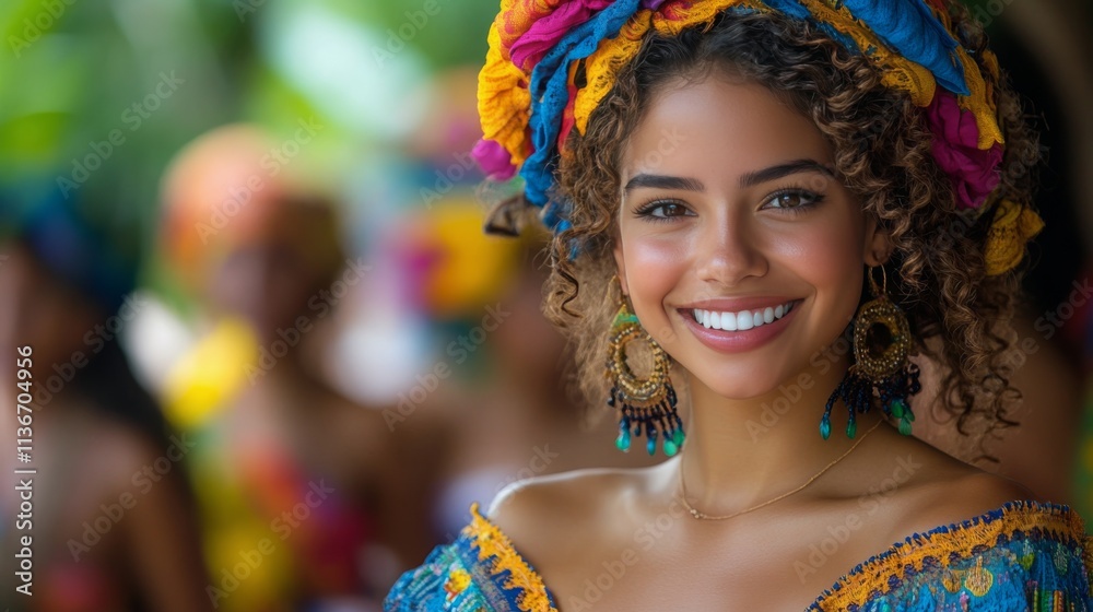 Vibrant celebration of culture and joy during a colorful festival in a tropical paradise Vibrant celebration of culture and joy during a colorful festival in a tropical paradise