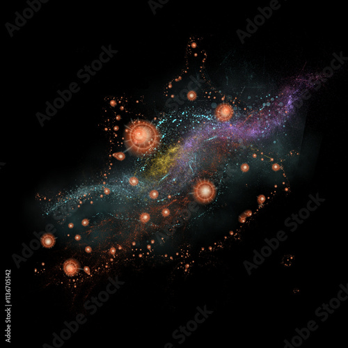 abstract background galaxy with stars