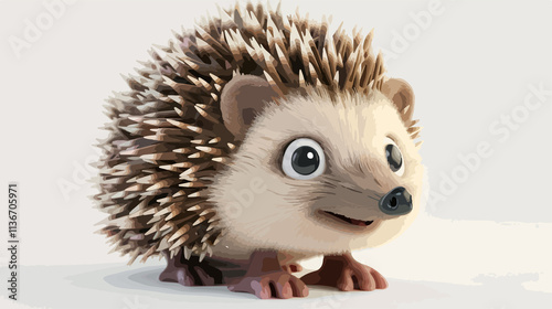 Cute and Adorable Cartoon Style Hedgehog - Focal Point Image