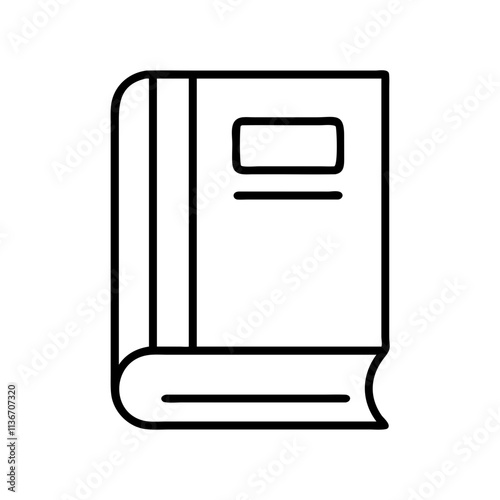 book illustration icon, book lovers day line art, book lovers day icon - simple black line art icon of book illustration, for book lovers day celebrations. book lovers day vector art.