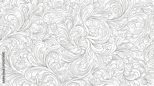 Luxury Line Art Vector Black and White Texture Background