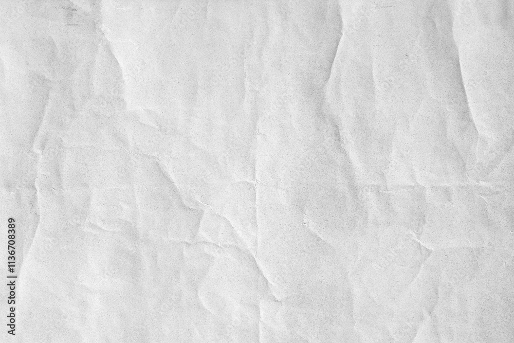 Obraz premium Old crumpled white paper texture
