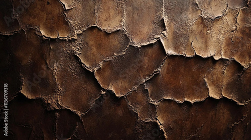 The image is of a wall with a rough, textured surface. The wall appears to be made of stone or concrete, and it has a worn, weathered look to it. The texture of the wall is uneven and jagged