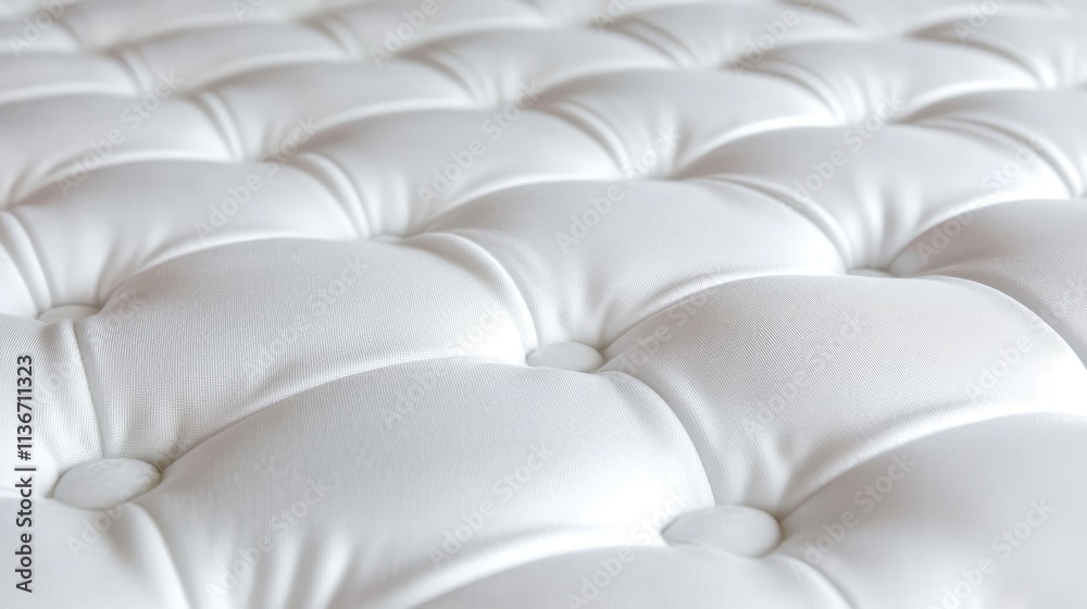 Fototapeta premium a close up of a white mattress with buttons on it