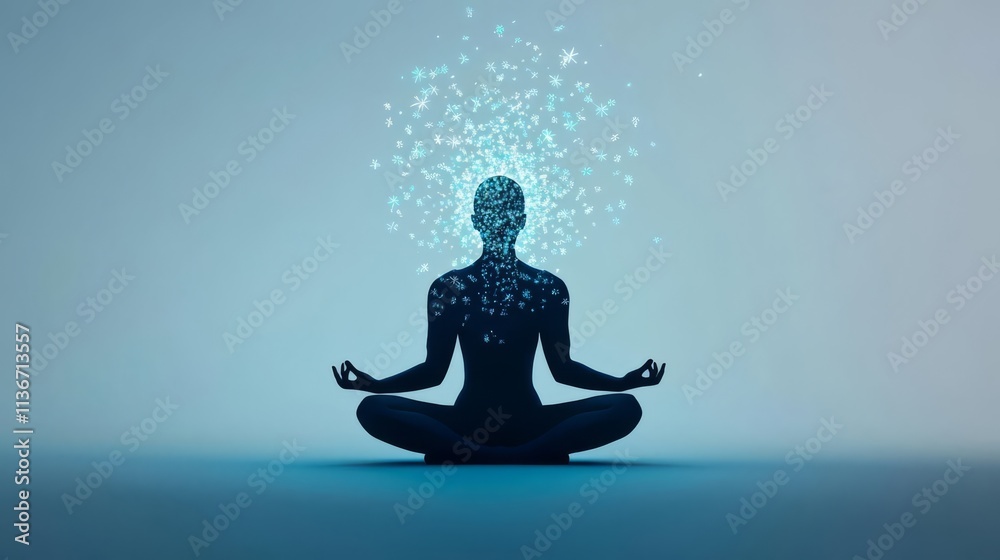 Meditation and mindfulness conceptual image.