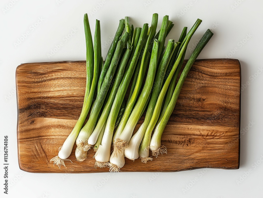 Leek on wooden board for food preparation, Allium Vegetable leaf sheaths Leek on wooden board for food preparation, Allium Vegetable leaf sheaths