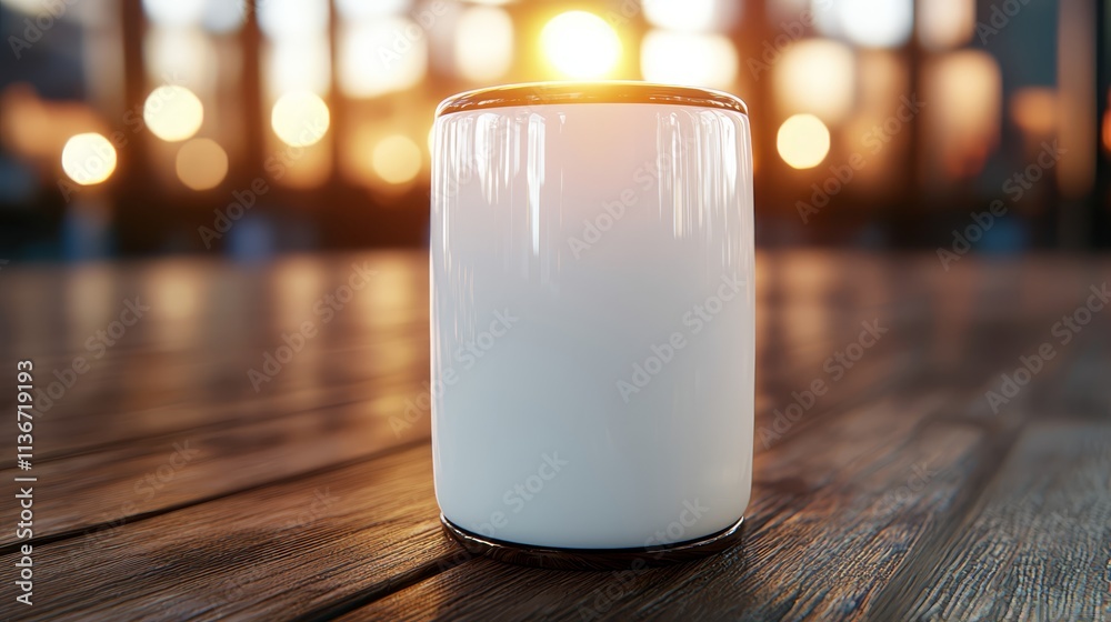 A white candle sitting on top of a wooden table A white candle sitting on top of a wooden table