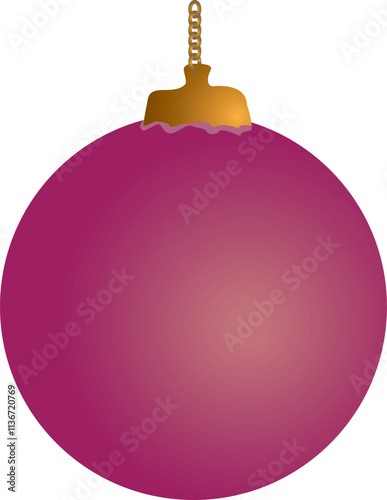 Purple christmas ball vector illustration	
