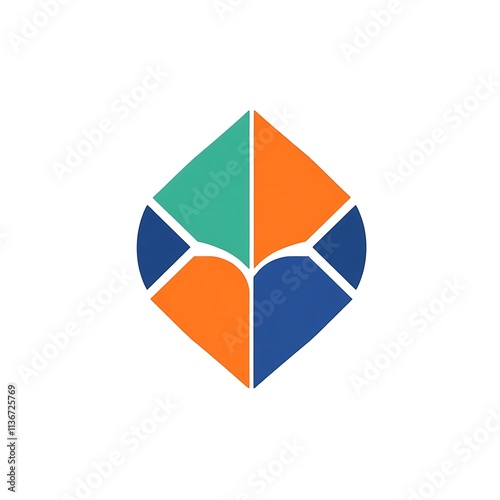 Free Download Abstract Geometric Logo Design: A modern and minimalist logo design featuring a combination of geometric shapes in vibrant colors. The abstract design is versatile and eye-catching. - GFXLoad
