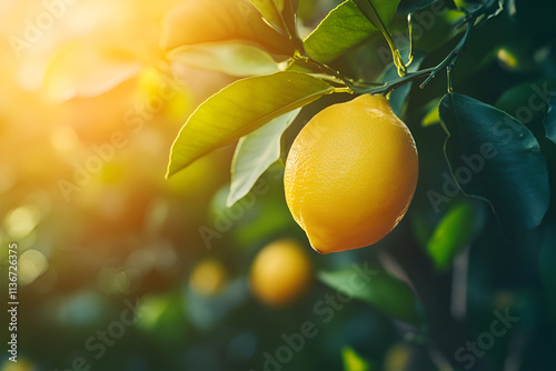 Obraz na płótnie lemon on a branch