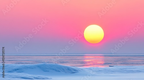 Wallpaper Mural Majestic Sunset Paints the Icy Horizon on the Shortest Day of the Year Torontodigital.ca