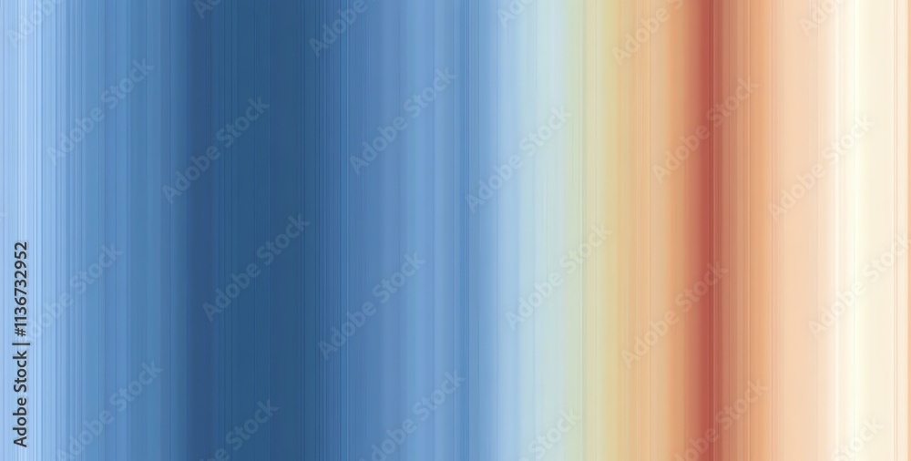 Obraz premium abstract gradient lines in blue and warm tones with subtle vertical patterns