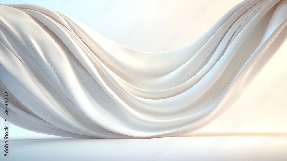 A white curtain is blowing in the wind A white curtain is blowing in the wind