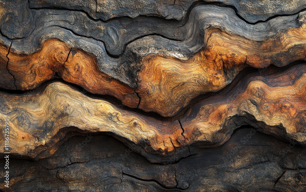 A close-up reveals the stunning textures and patterns of aged wood, highlighting natural beauty A close-up reveals the stunning textures and patterns of aged wood, highlighting natural beauty