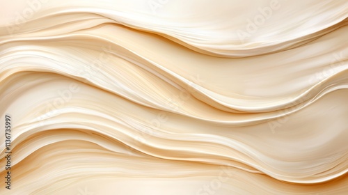 A beige and white abstract background with wavy lines