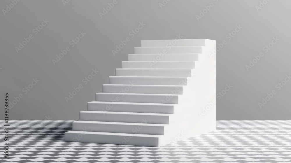 White isolated 3d vector staircase transparent background. Ladder illustration for interior design front view. Stage with step to growth. Modern creative podium construction mockup with shadow. White isolated 3d vector staircase transparent background. Ladder illustration for interior design front view. Stage with step to growth. Modern creative podium construction mockup with shadow.