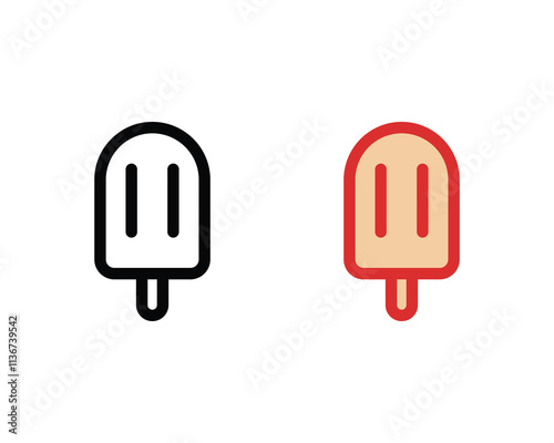 Ice stick icon vector illustrator