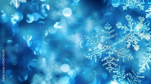 Christmas snowflakes background 