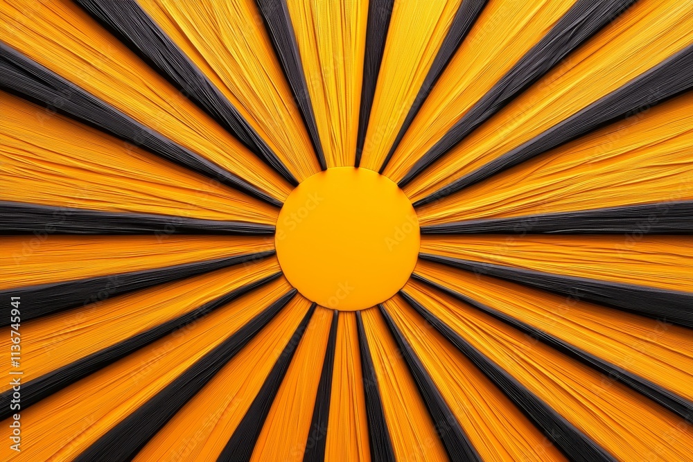 Fototapeta premium Abstract Orange Black Sunburst Design Texture Background