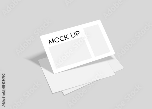 Vector mockup of business cards on a gray background