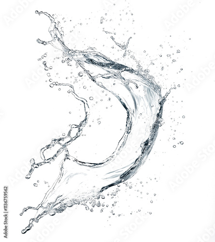 Blue water splash isolated on transparent background  png water splash