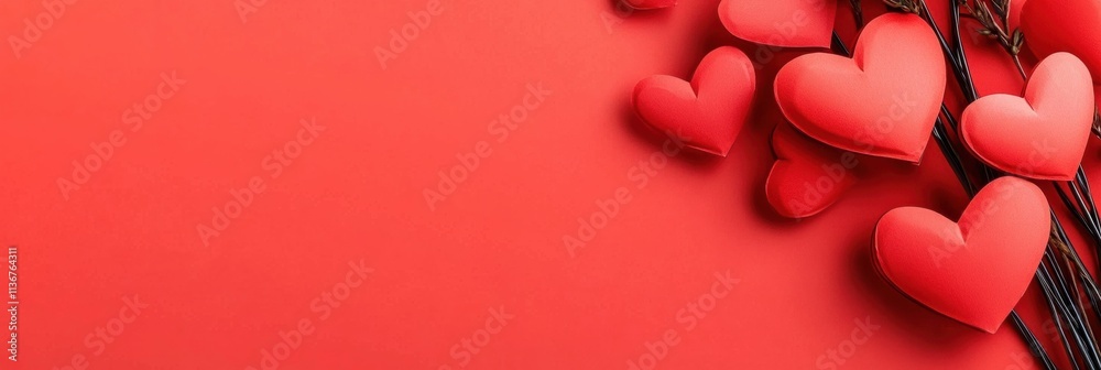 This vibrant collection of red hearts on a deep red background symbolizes love and romance, making it perfect for expressing affection during Valentines Day and celebrating romantic bonds This vibrant collection of red hearts on a deep red background symbolizes love and romance, making it perfect for expressing affection during Valentines Day and celebrating romantic bonds