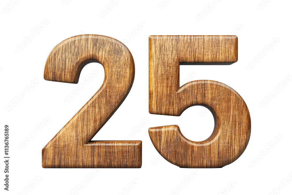 2025 Happy New Year 3d wooden number isolated on white background, transparent background 2025 Happy New Year 3d wooden number isolated on white background, transparent background