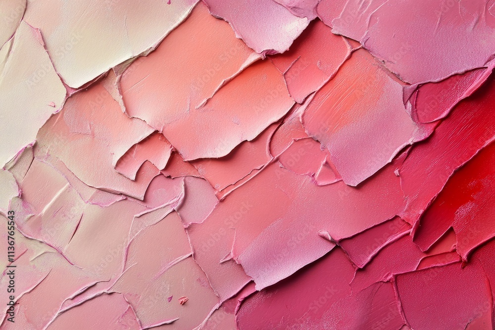 Macro view texture of layered paper in soft pink hues showcasing intricate surface details and subtle color variations
