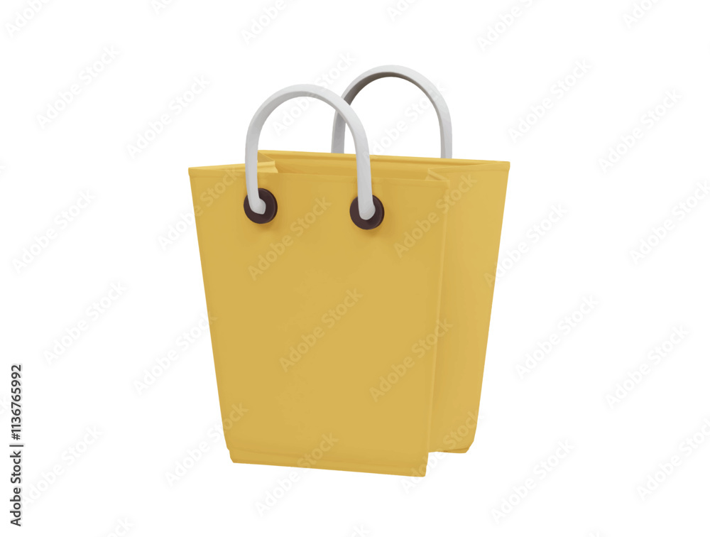 Shopping bag 3d icon illustration 3d render Shopping bag 3d icon illustration 3d render