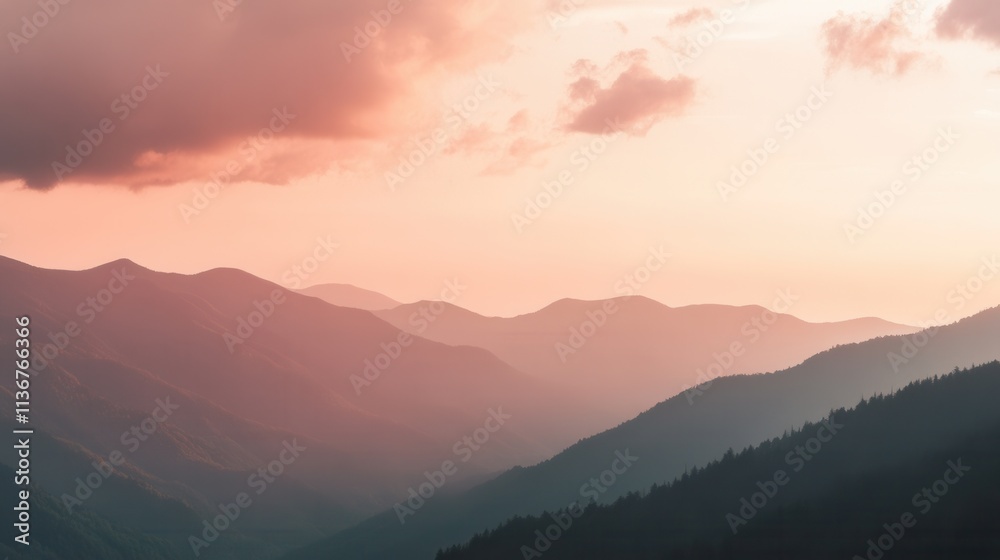 Twilight over the Blue Ridge Parkway at the Flat Rock overlook Twilight over the Blue Ridge Parkway at the Flat Rock overlook
