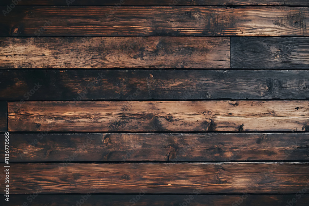 Naklejka premium A Rich Espresso Wood Panel Background with Uniform Texture.