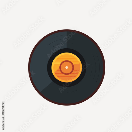 Realistic vinyl record. Vector, record for gramophone. Classic vinyl record for music Isolated vector illustration