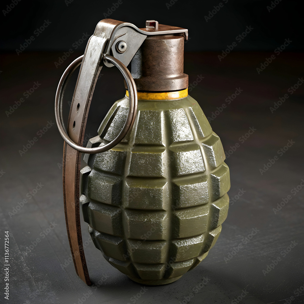 A hand grenade is a small, powerful explosive device designed for close combat A hand grenade is a small, powerful explosive device designed for close combat
