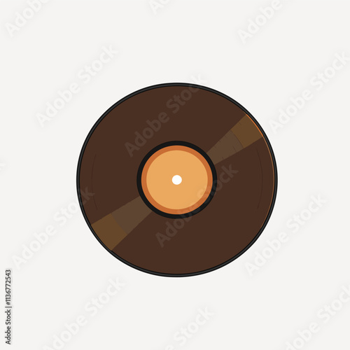 Realistic vinyl record. Vector, record for gramophone. Vector illustration