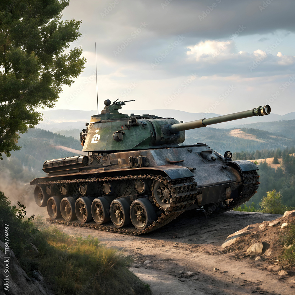 A heavy tank is a heavily armored military vehicle equipped with powerful weapons A heavy tank is a heavily armored military vehicle equipped with powerful weapons