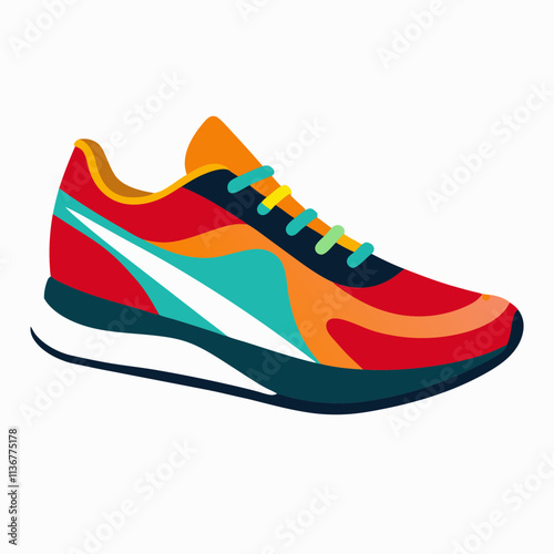 running Shoes White background