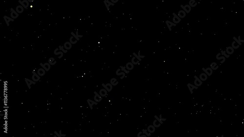 plan fixe arrière plan pour usage graphique, pour montage vidéo, animation avec des étoiles venant doucement vers la camera,