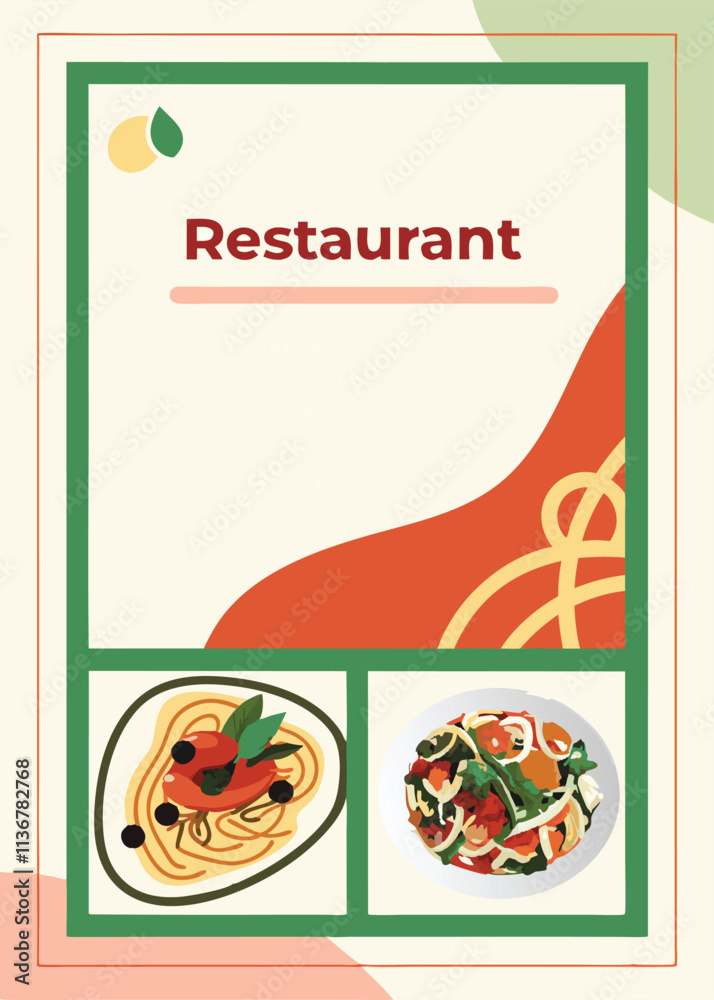 Fototapeta premium Premium Food Menu Flyer Vectors
