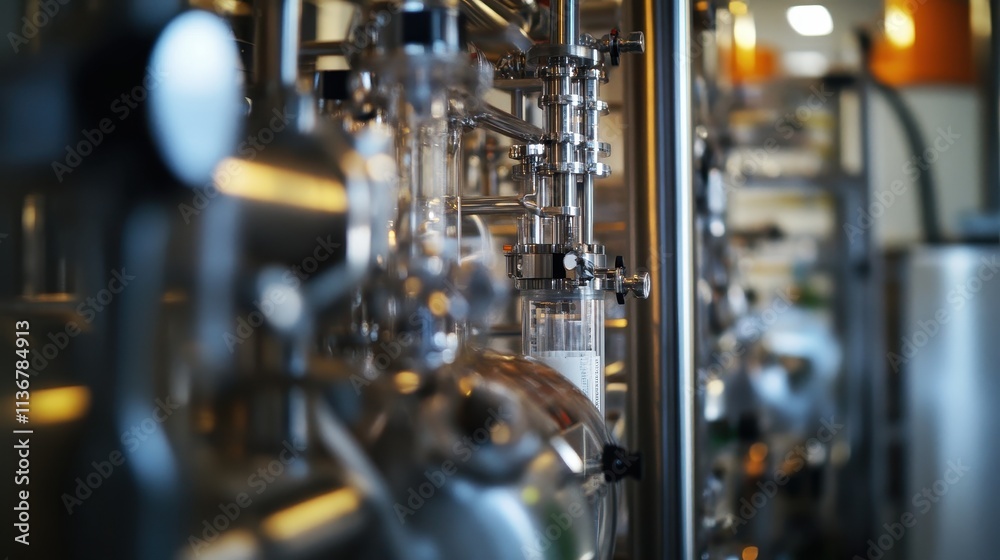 Intricate Machinery of an Industrial Brewing Process Intricate Machinery of an Industrial Brewing Process