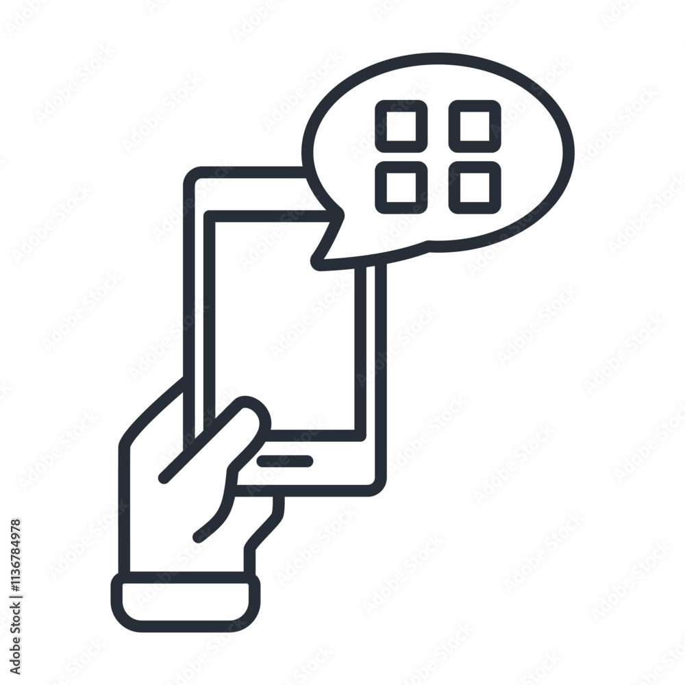 mobile app icon. vector.Editable stroke.linear style sign for use web design,logo.Symbol illustration. mobile app icon. vector.Editable stroke.linear style sign for use web design,logo.Symbol illustration.