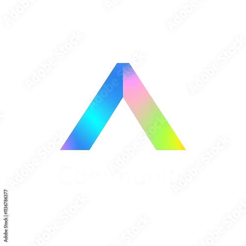 Gradient A Logo: Modern and vibrant logo design featuring a stylized letter A, crafted with a captivating gradient color palette. Ideal for tech startups, innovative businesses.