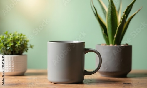 Serene Morning Coffee Break with Succulents