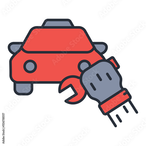 Taxi Service icon. vector.Editable stroke.linear style sign for use web design,logo.Symbol illustration.
