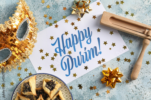 Greeting card with text HAP...