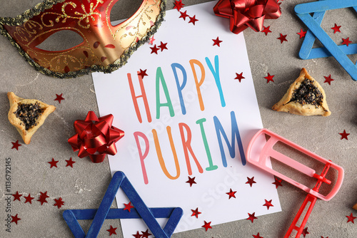 Card with text HAPPY PURIM,...