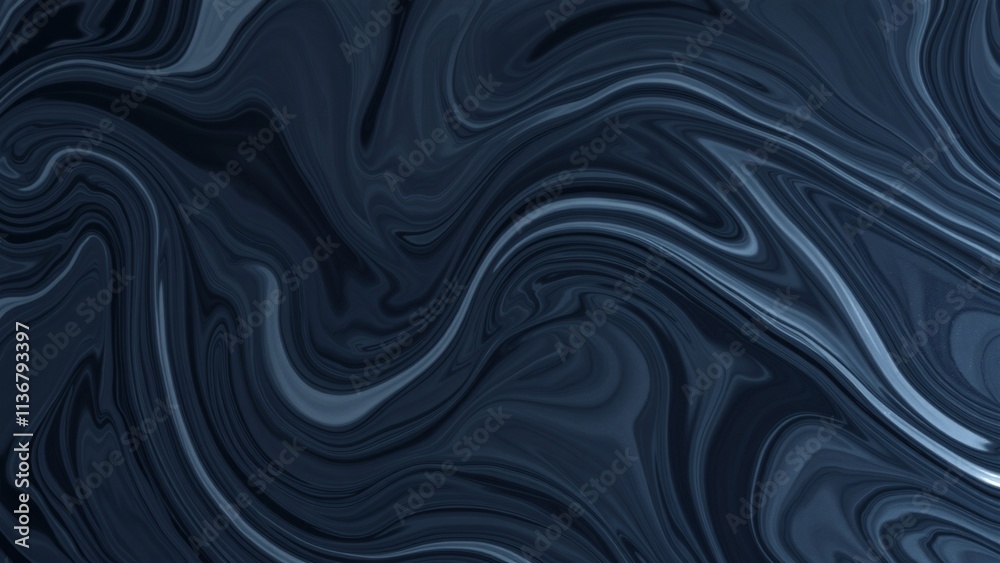 Obraz premium Deep Blue Abstract Marble Background with Fluid Wave Patterns