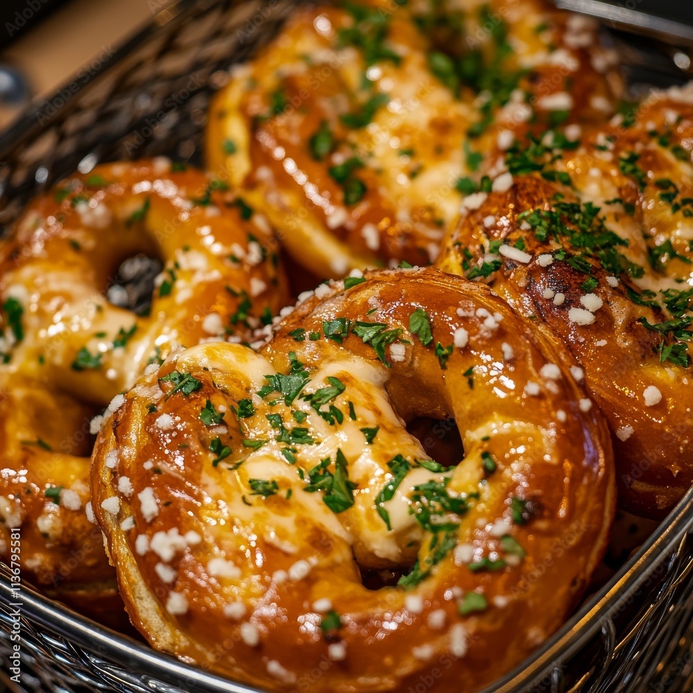 Pretzel cheese closeup Pretzel cheese closeup