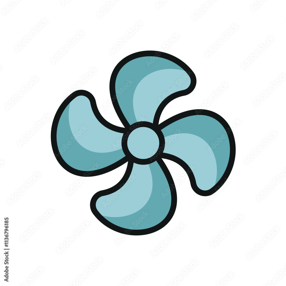 Fan Icon features a clean and functional graphic that enhances any ventilation or home comfort-related project Fan Icon features a clean and functional graphic that enhances any ventilation or home comfort-related project